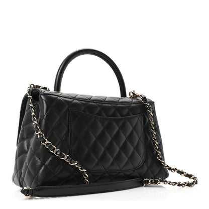 Chanel Caviar Quilted Small Coco Handle Flap Black 3 of 11