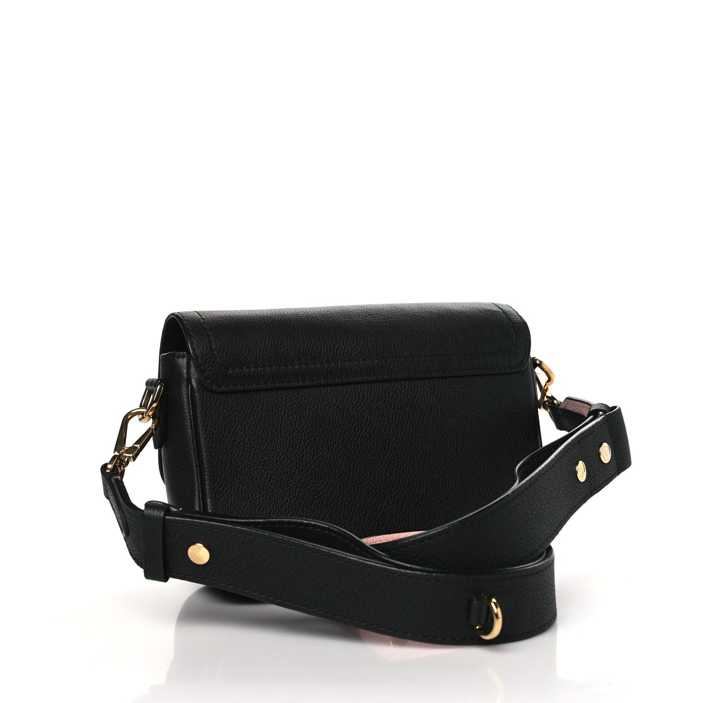 Grained Calfskin Lockme Tender Black