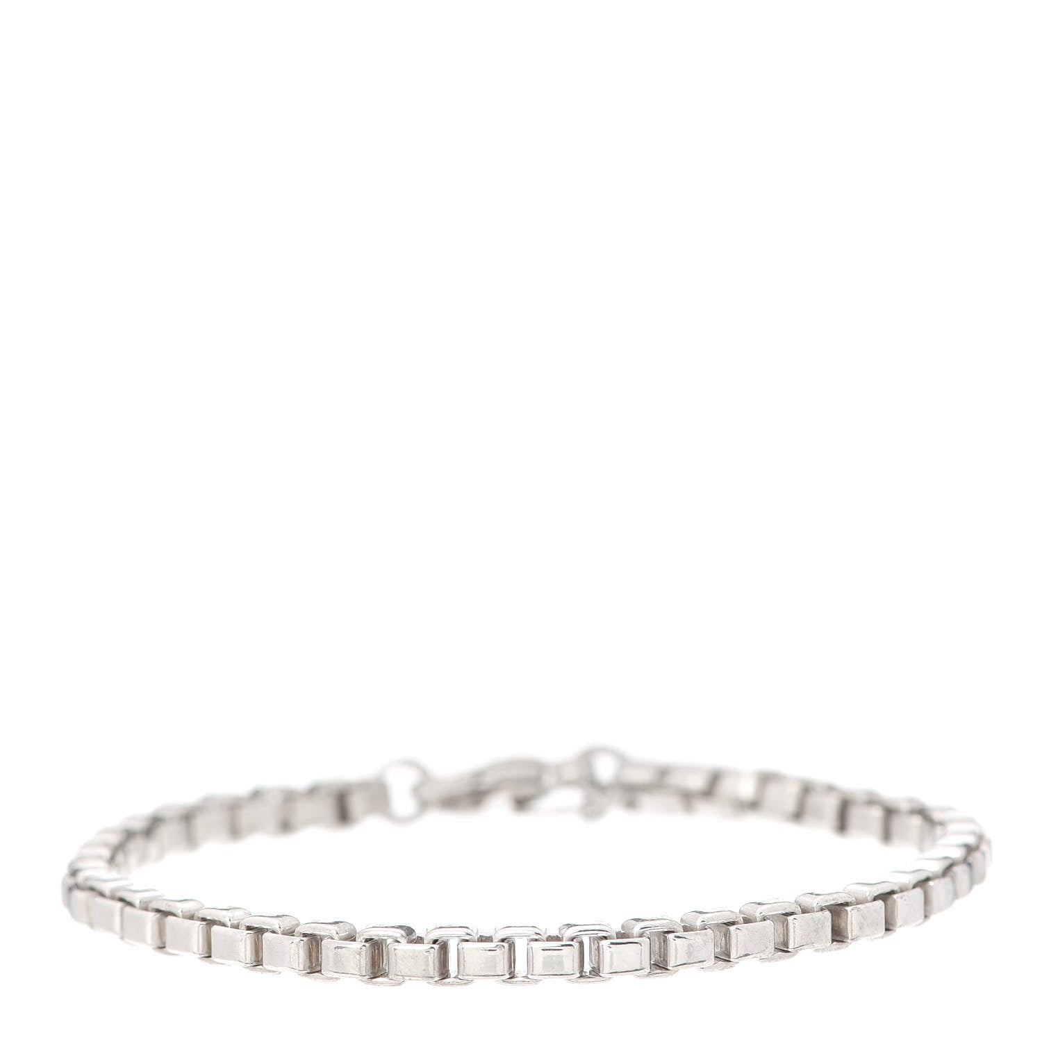 Tiffany Sterling Silver 4mm Venetian Link Bracelet 1 of 7