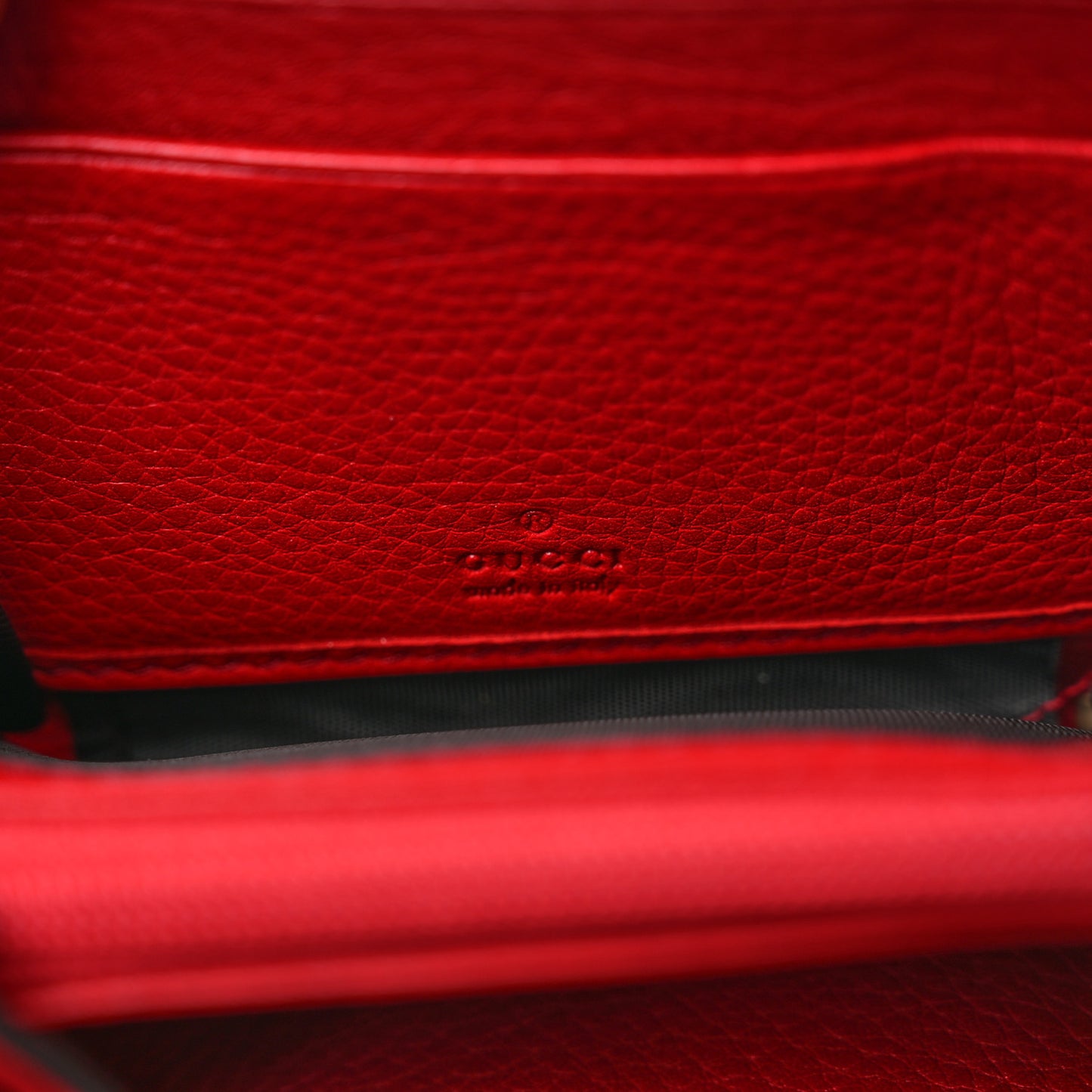 Pebbled Calfskin Soho Compact Disco Zip Around Wallet Vibrant Red