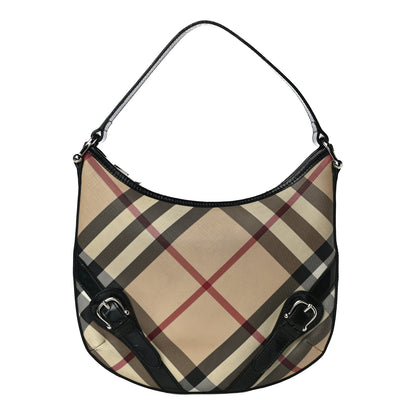 Burberry Supernova Check Buckle Hobo Black 1 of 20