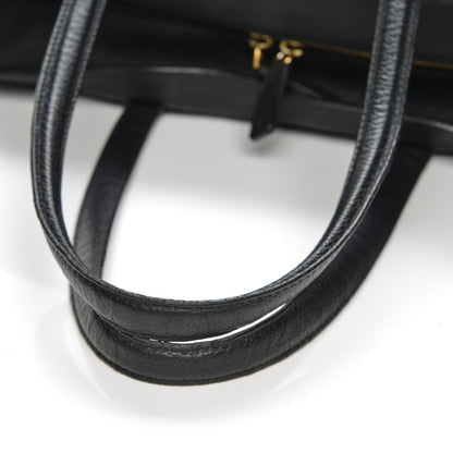 Alexander McQueen Pebbled Calfskin Large Skull Padlock Zip Around Tote Black 9 of 12