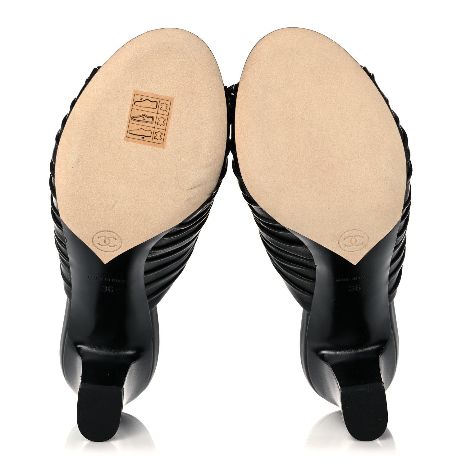 Chanel Calfskin Bows CC Mules 36 Black 5 of 9