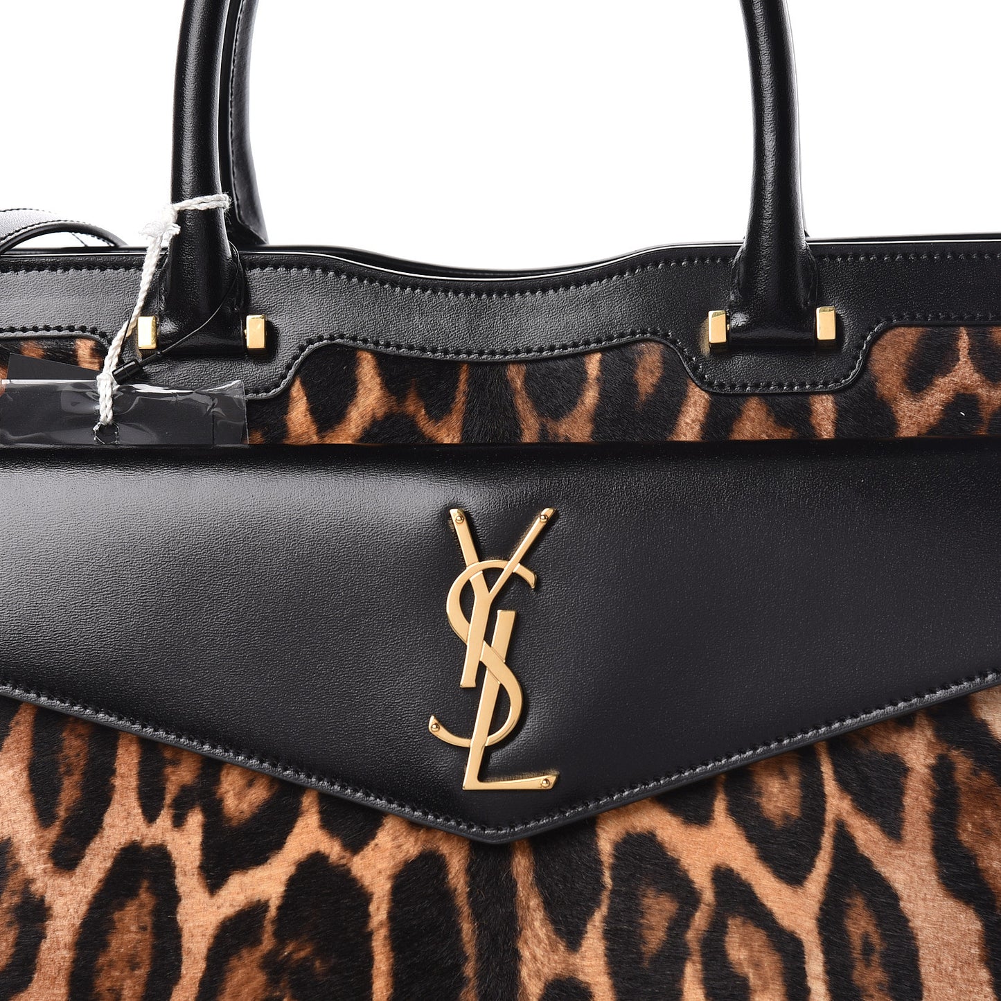 Calf Hair Calfskin Monogram Medium Uptown Tote Black
