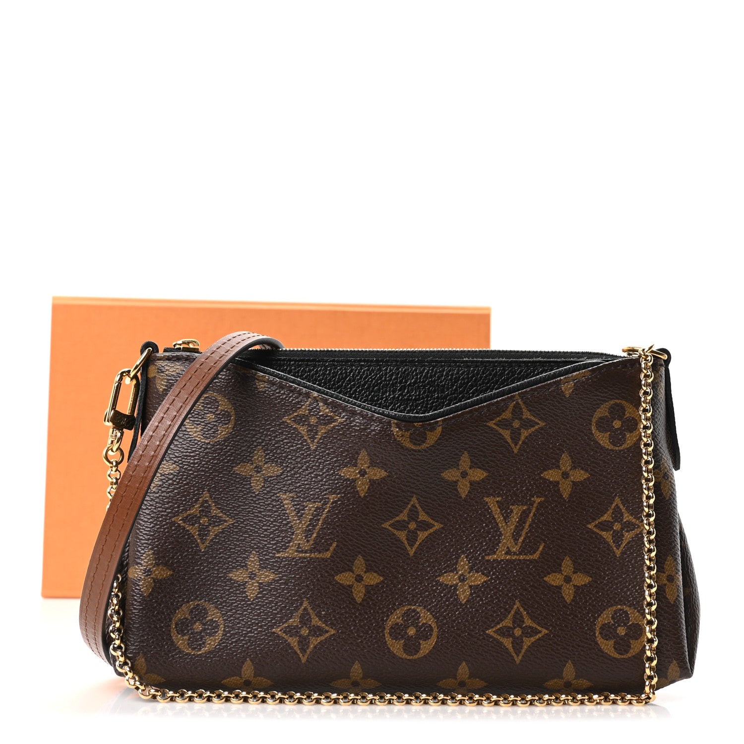 Louis Vuitton Monogram Pallas Clutch Black 10 of 10