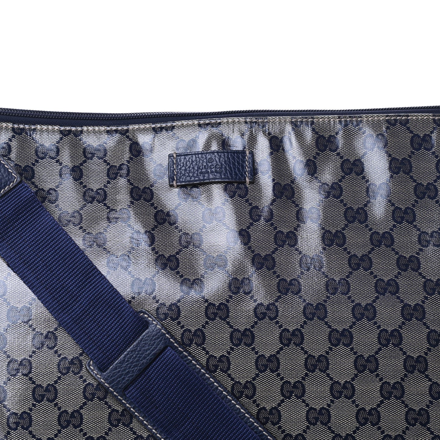 Crystal Monogram Messenger Bag Navy