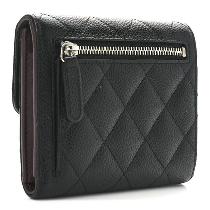Chanel Caviar Quilted Compact Flap Wallet Black 3 of 9