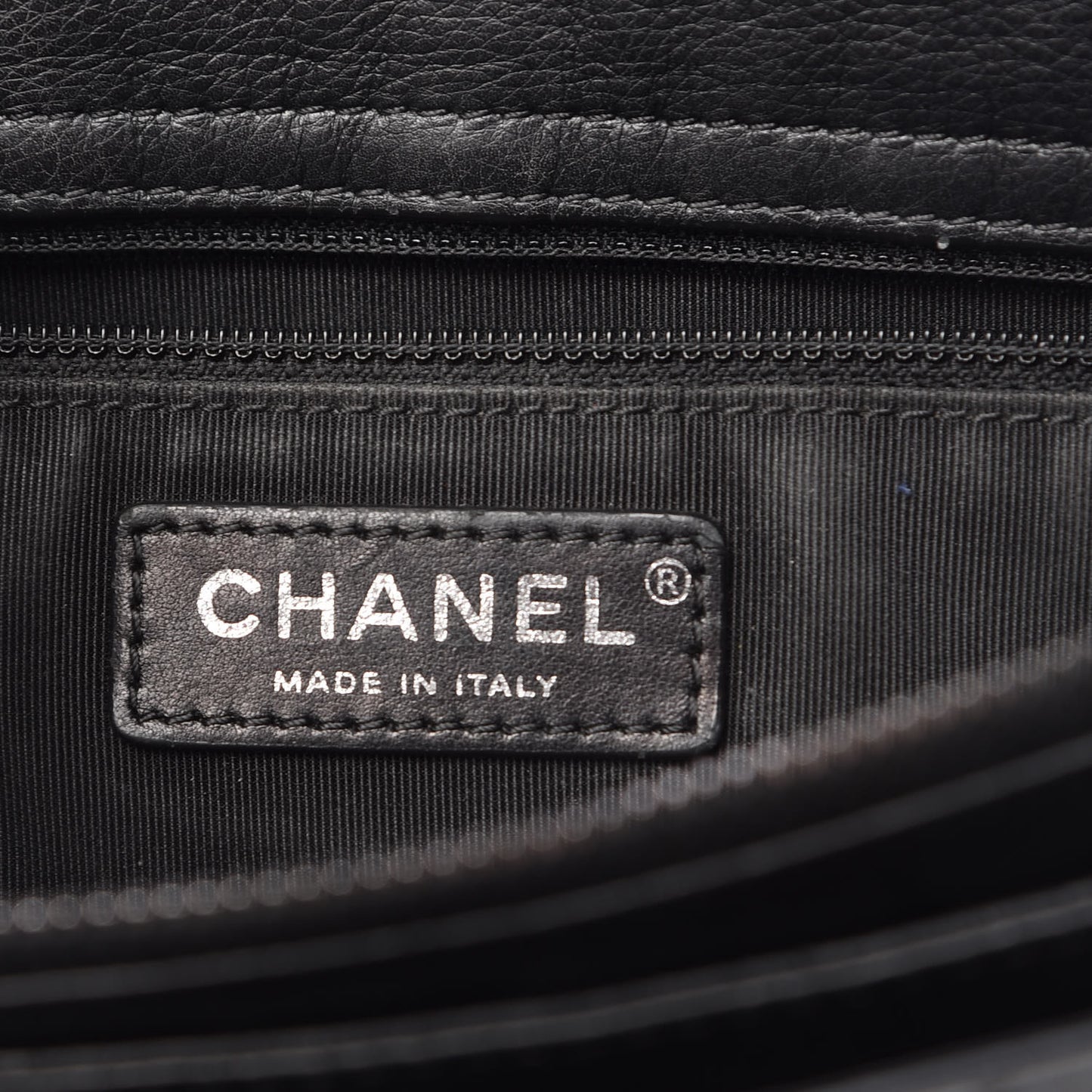 Calfskin Quilted Frame In Chain Tote Black