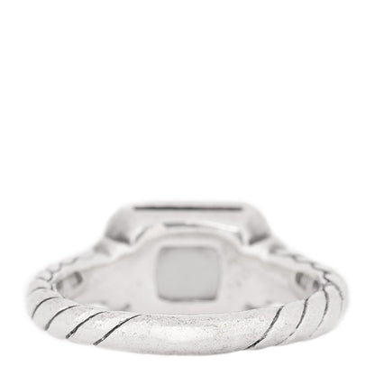 David Yurman Sterling Silver 18K Rose Gold Diamond Morganite 9mm Novella Ring 56 7.75 3 of 5