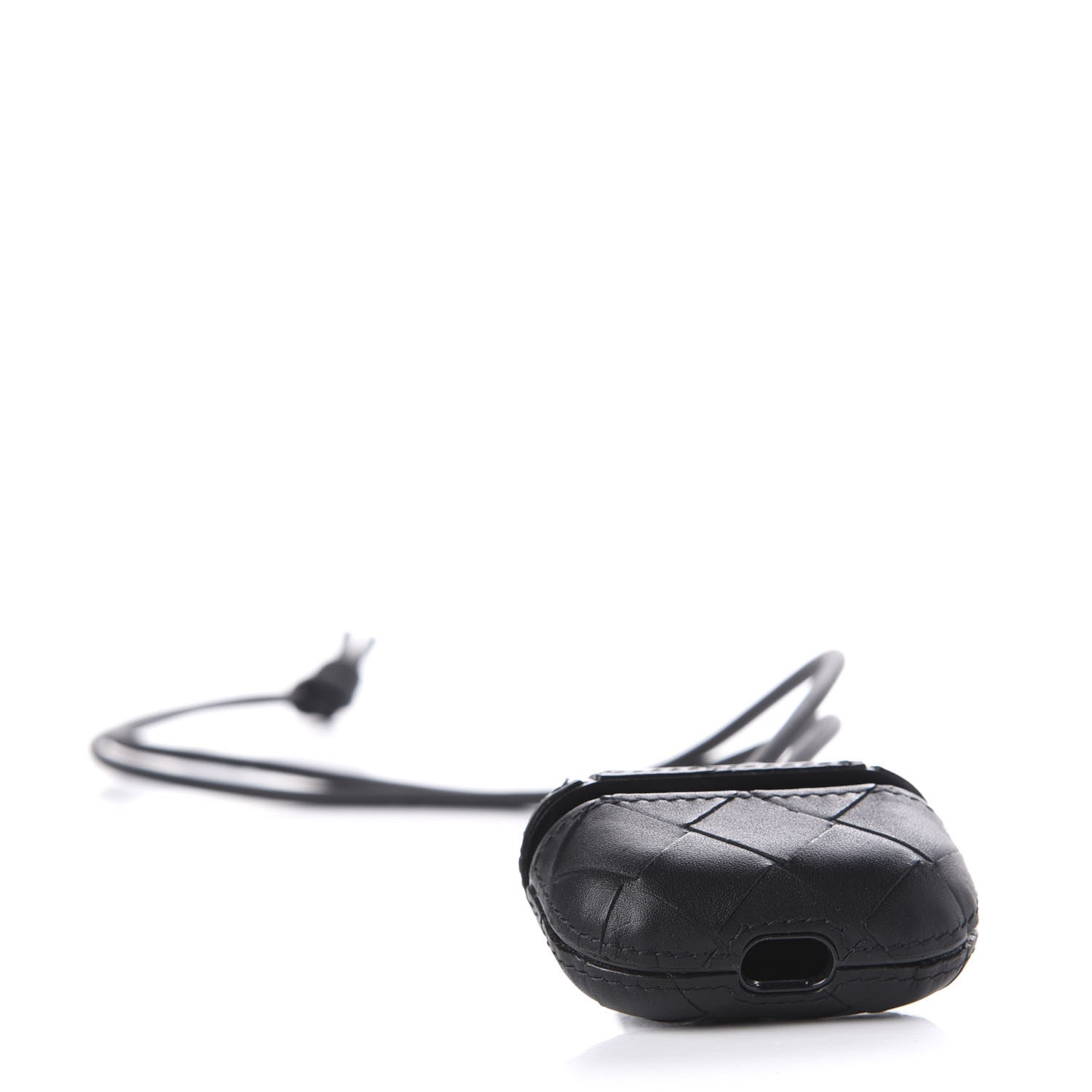 Bottega Veneta Nappa Intrecciato Airpods Pro Case Black 614492