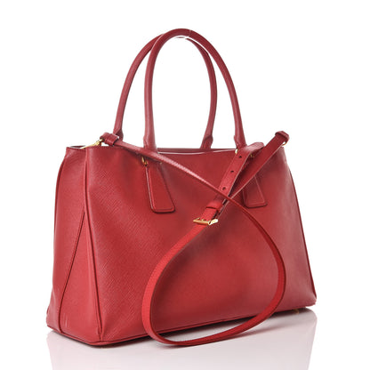 Prada Saffiano Lux Medium Tote Fuoco 3 of 14