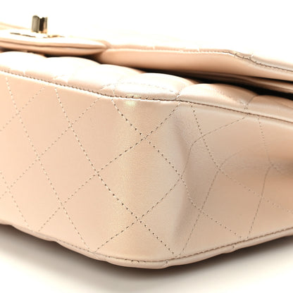 Chanel Iridescent Calfskin Quilted Medium Double Flap Beige 9 of 10