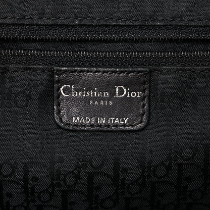 Christian Dior Lambskin Plisse Pleated Basket Tote Bag Black 5 of 18