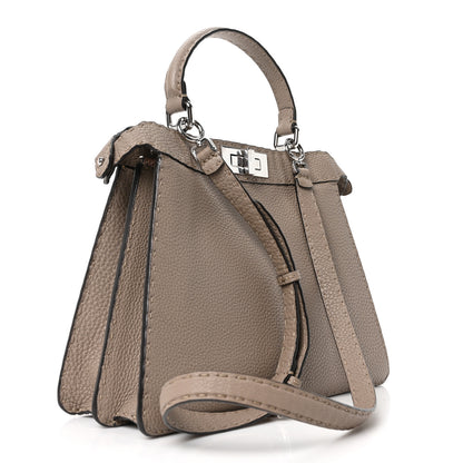 Fendi Cuoio Romano Selleria Chamois Medium Peekaboo I SEE U Satchel Corda Camelia Cipria 3 of 9