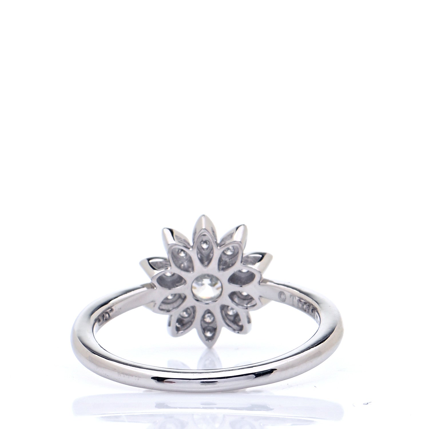 Tiffany Platinum Diamond Enchant Garden Flower Ring 48 4.5 3 of 7