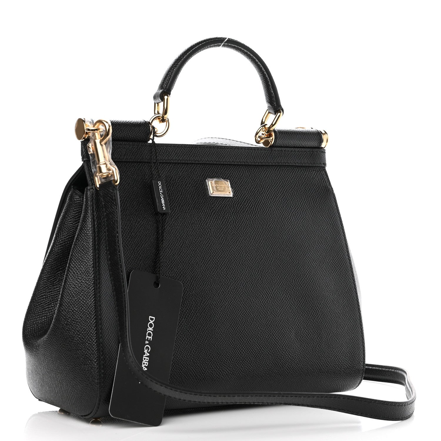 Dolce & Gabbana Dauphine Medium DG Family Patch Miss Sicily Satchel Black 3 of 9