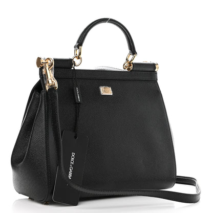 Dolce & Gabbana Dauphine Medium DG Family Patch Miss Sicily Satchel Black 3 of 9