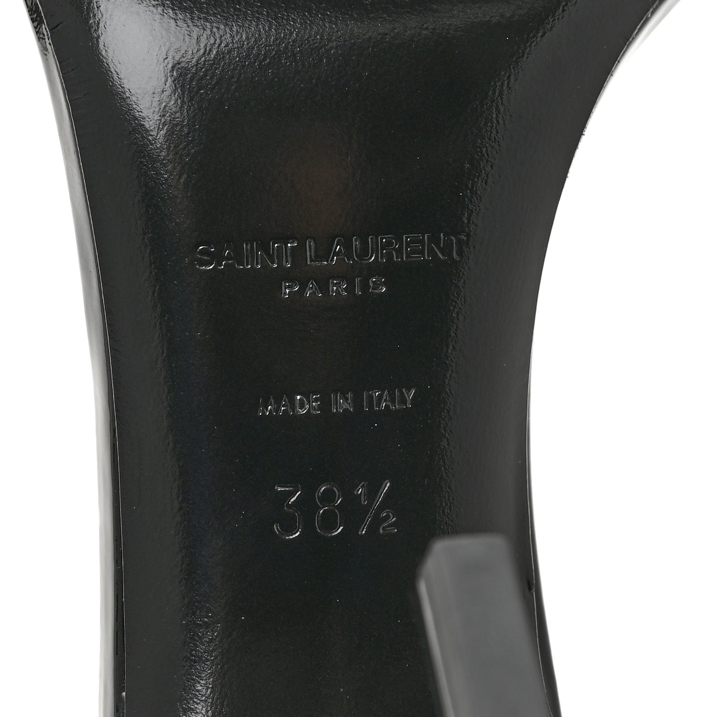 Patent Calfskin Opyum 85 Sandals 38.5 Black