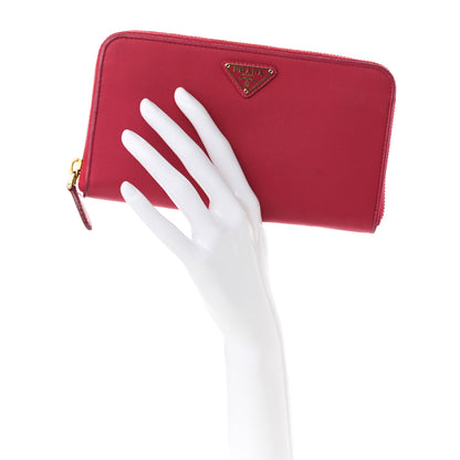 Prada Tessuto Nylon Zip Around Wallet Ibisco 2 of 12