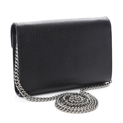 Gucci Calfskin Mini Dionysus Chain Wallet Black 3 of 13