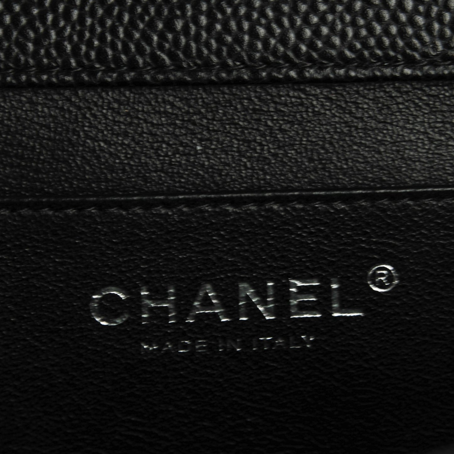 Caviar Quilted Clutch With Chain Flap Black