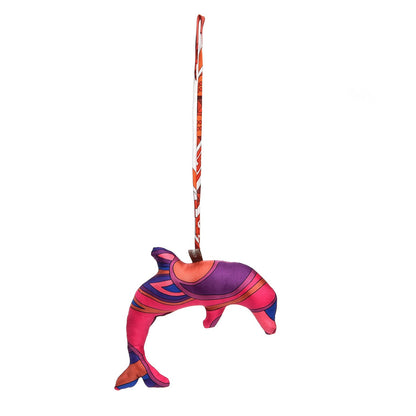 Hermes Silk Petit H Dolphin Ornament Charm 2 of 8