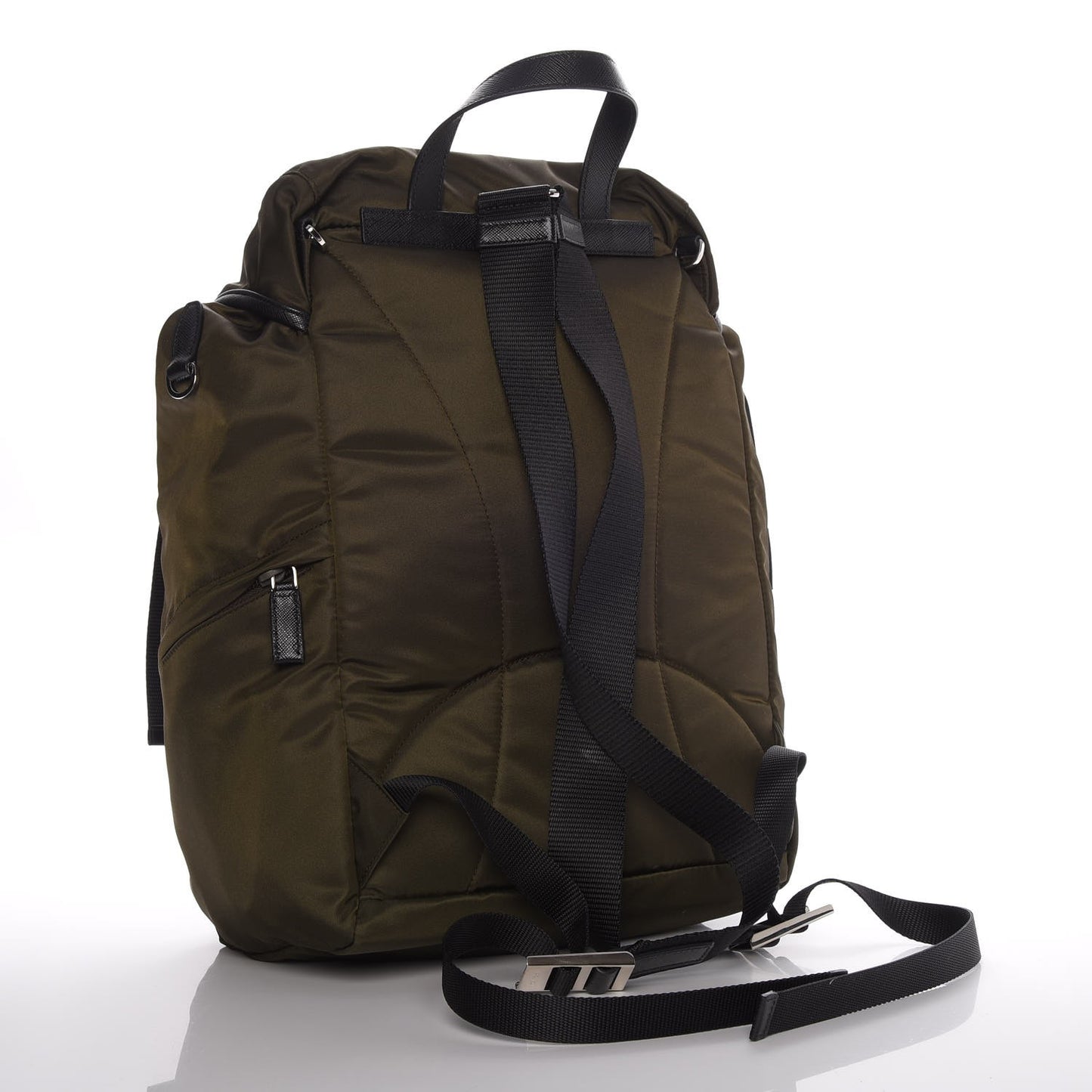 Tessuto Nylon Letteri Double Buckle Backpack Mimetico
