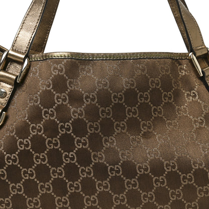 Gucci Satin Monogram Medium Abbey Shoulder Bag Bronze 8 of 10
