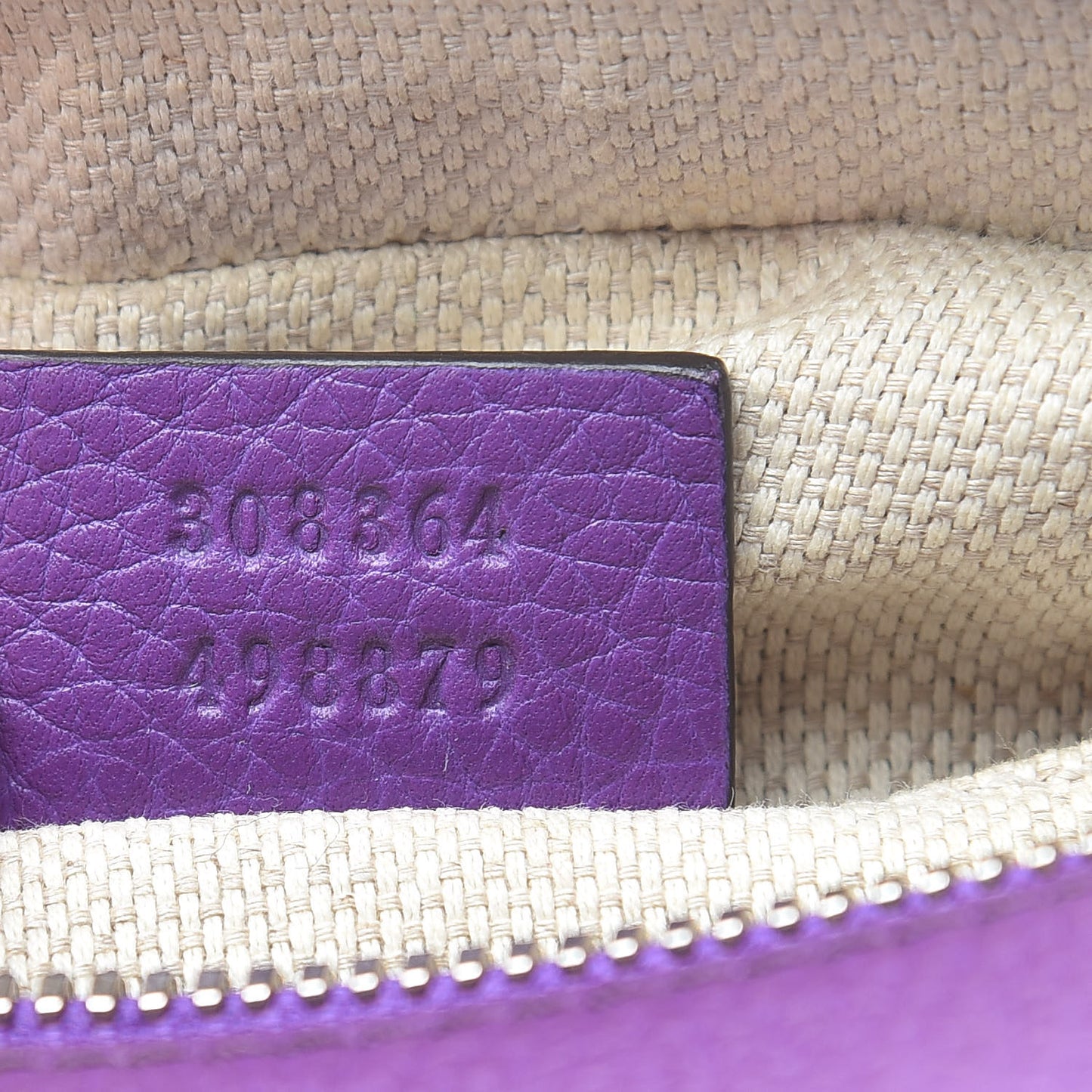 Pebbled Calfskin Small Soho Disco Bag Shine Purple