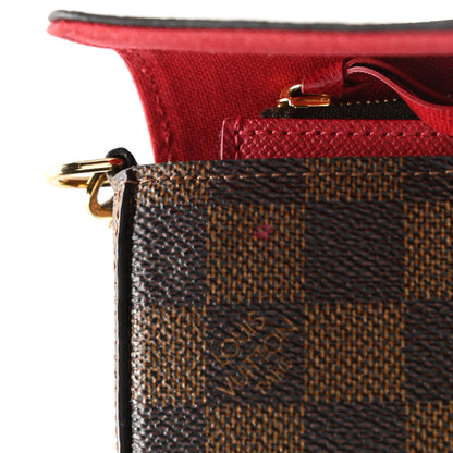 Louis Vuitton Damier Ebene Pochette Felicie Chain Wallet 13 of 14