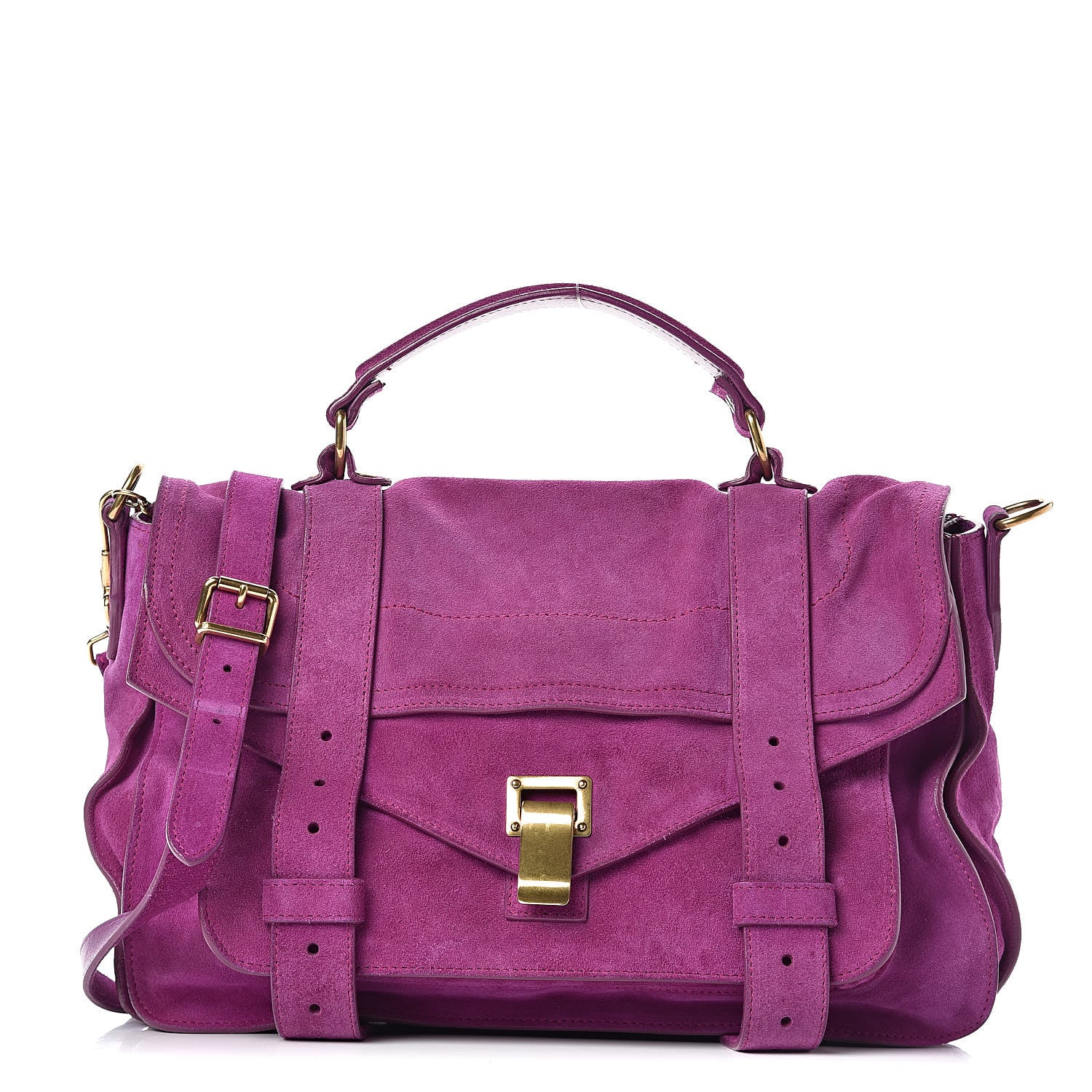 Proenza Schouler Suede Medium PS1 Satchel Grape 1 of 15