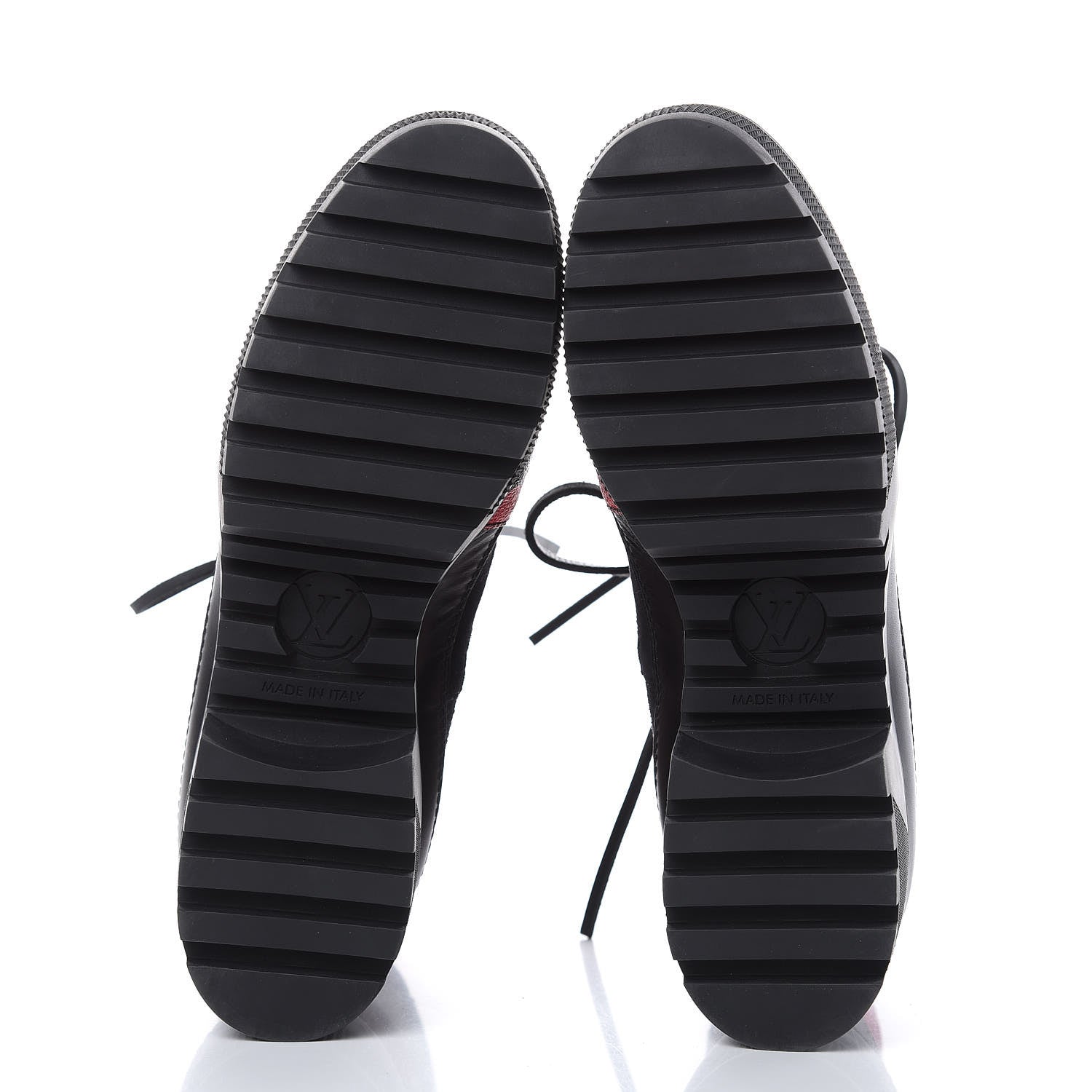 Louis Vuitton Suede Calfskin Damier Azur Overcloud Laureate Platform Desert Boots 38.5 Black 5 of 7