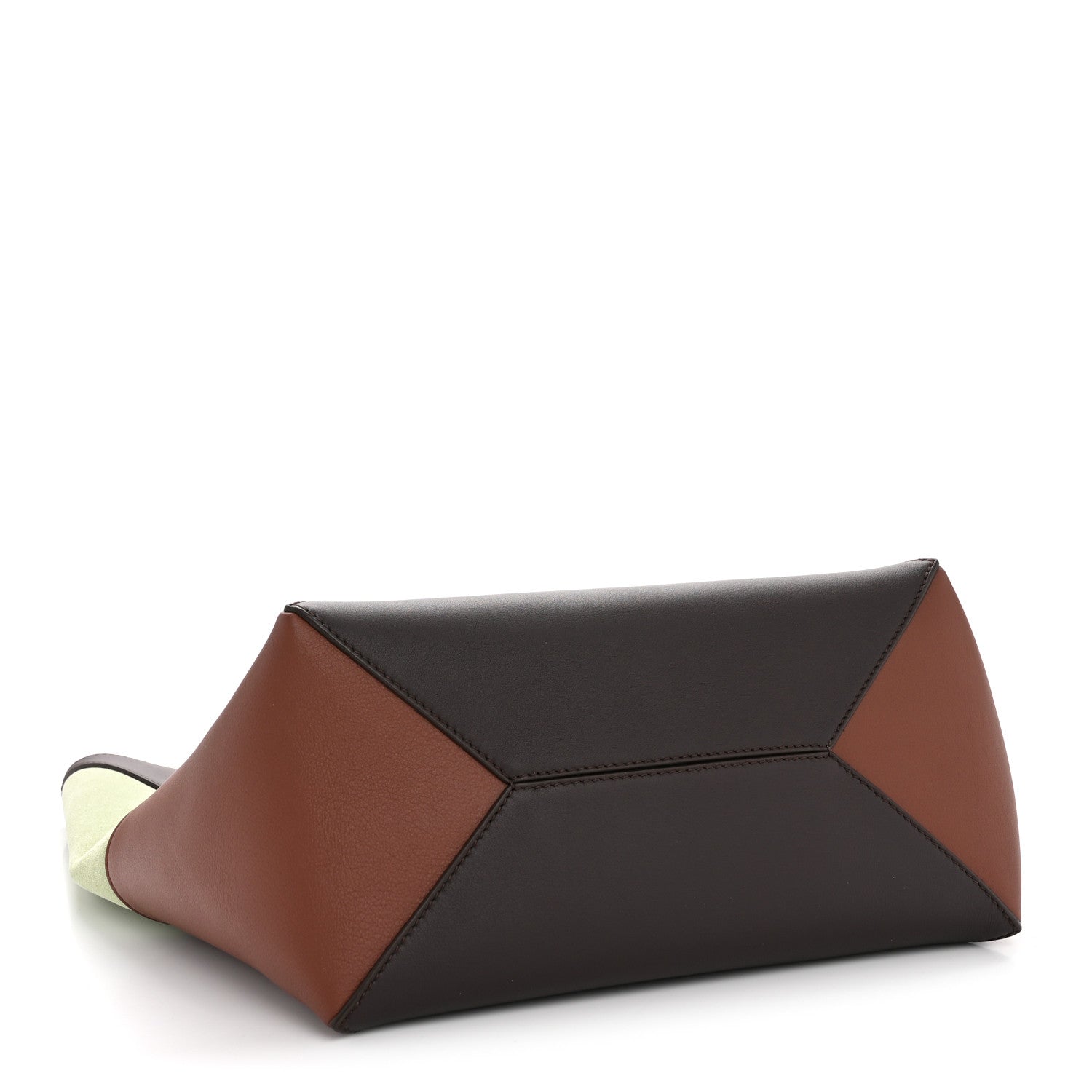 Loewe Calfskin Suede Medium Puzzle Fold Tote Chocolate Tan 1813393
