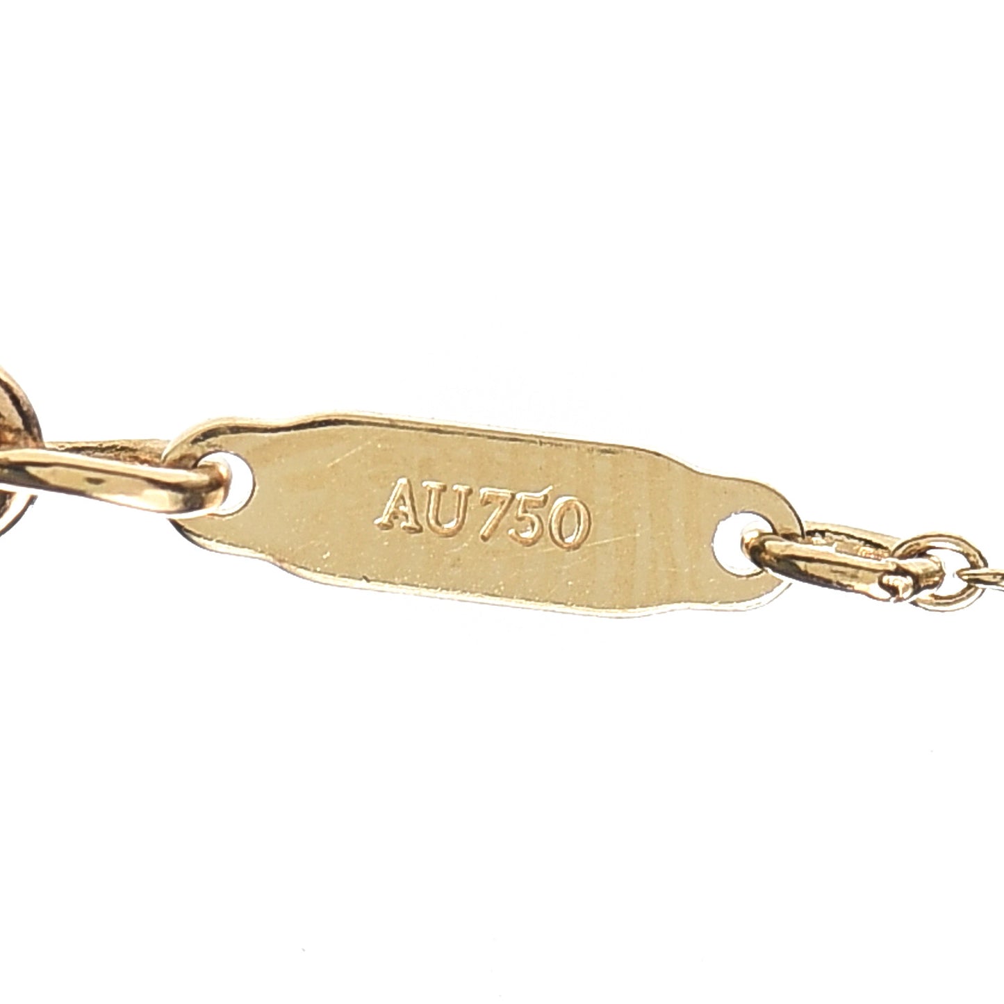 18K Yellow Gold Large T Smile Pendant Necklace