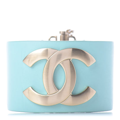 Chanel Calfskin CC Wide Cuff Light Green 1 of 4