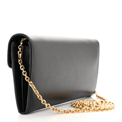 Fendi Vitello Liberty Lucido F is Fendi Continental Envelope Wallet on Chain Black 3 of 11