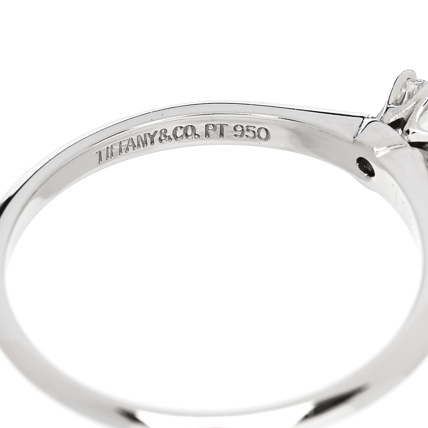 Platinum Diamond .31ct Solitaire Engagement Ring 56 7.5