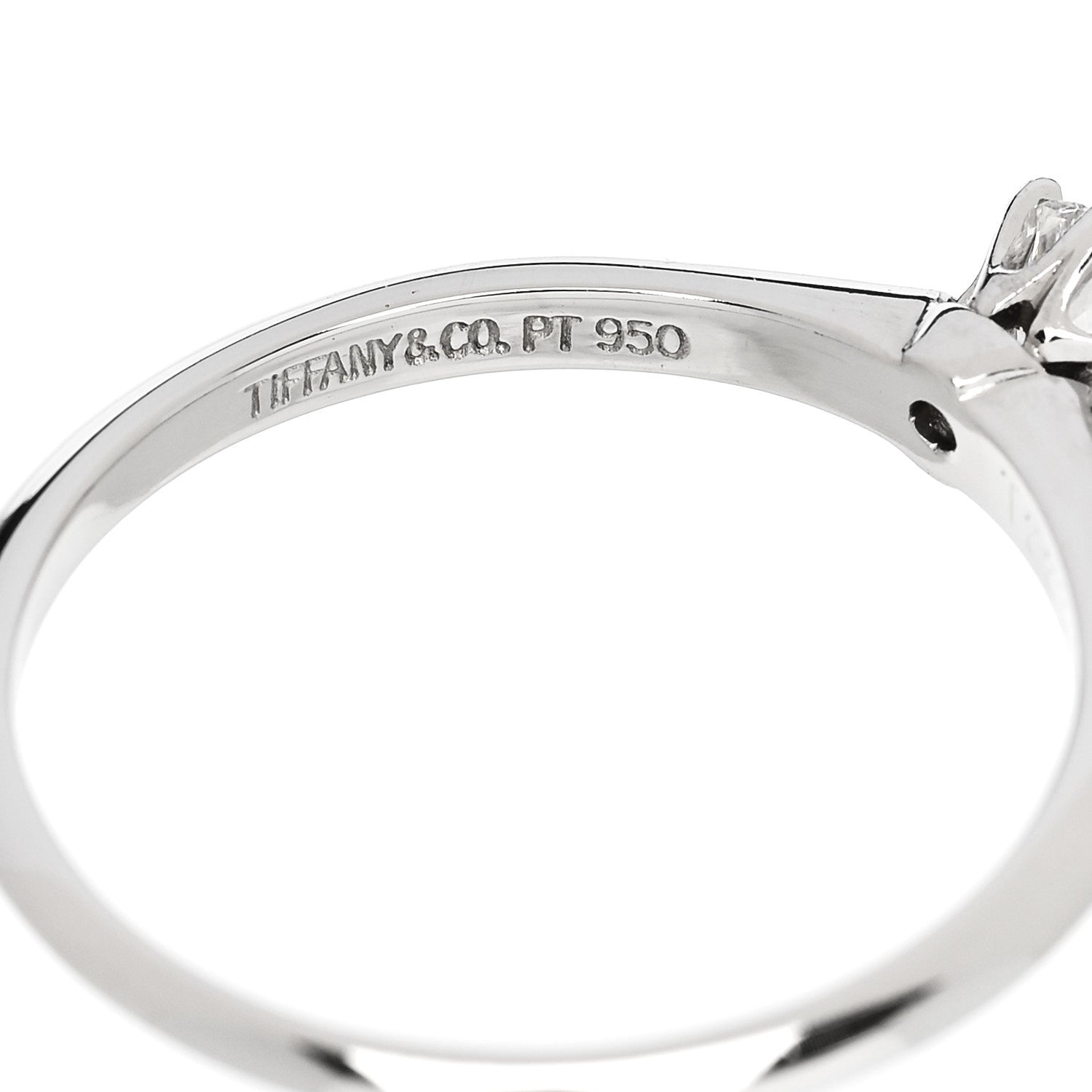 Tiffany Platinum Diamond .31ct Solitaire Engagement Ring 56 7.5 5 of 7