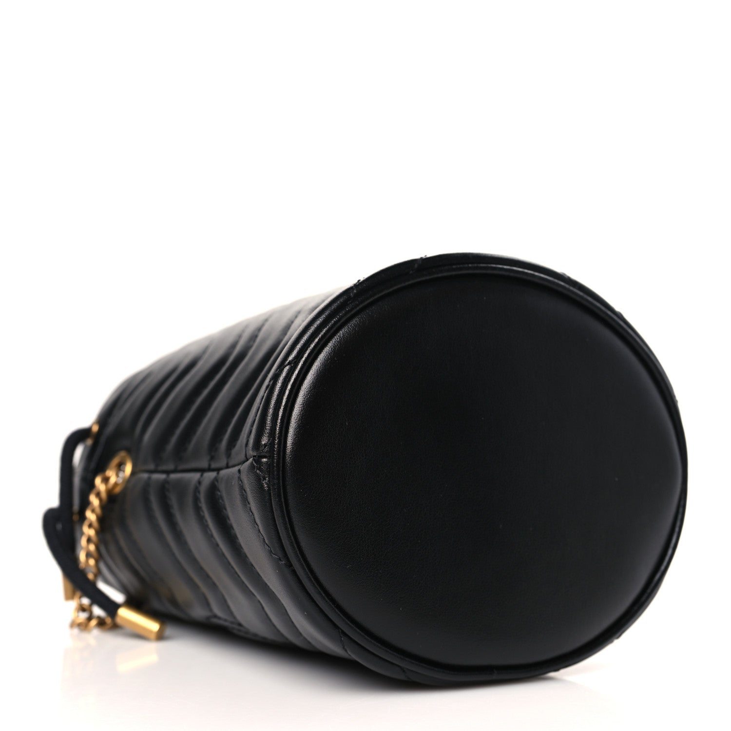Gucci Calfskin Matelasse Mini GG Marmont 2.0 Bucket Bag Black 4 of 8