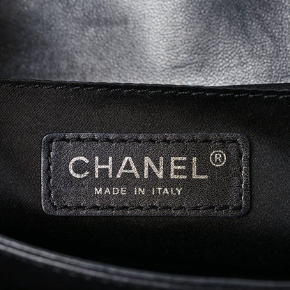 Chanel Lambskin Quilted Chanel 3 Accordion Flap Bag Black 6 of 10