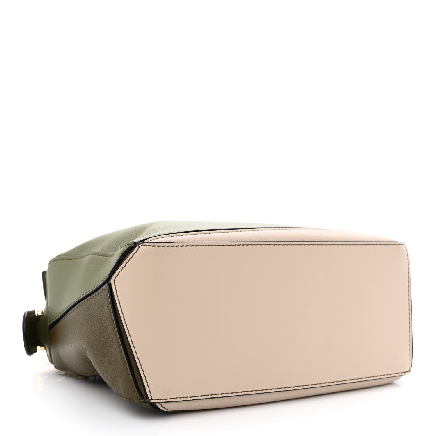 Loewe Grained Calfskin Small Puzzle Bag Autumn Green Light Oat 4 of 9