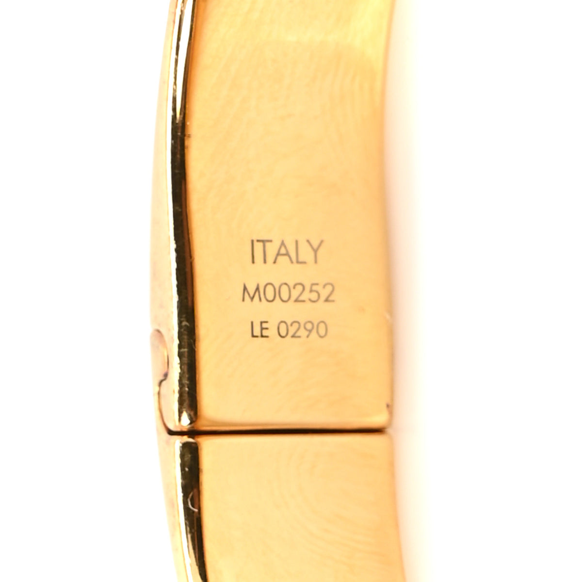 Brass Monogram Nanogram Cuff M Gold