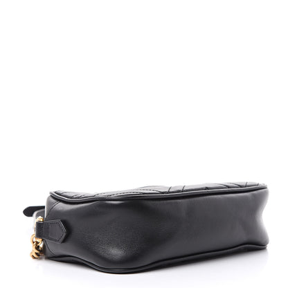 Gucci Calfskin Matelasse Small GG Marmont Chain Shoulder Bag Black 4 of 13