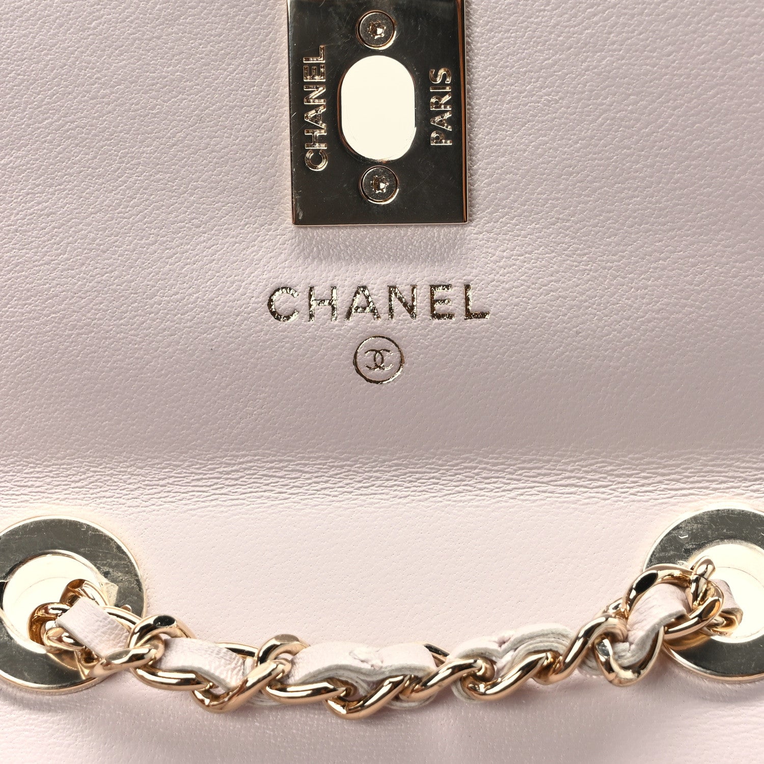 Chanel Lambskin Quilted Trendy CC Card Holder On Chain Light Purple 6 of 11