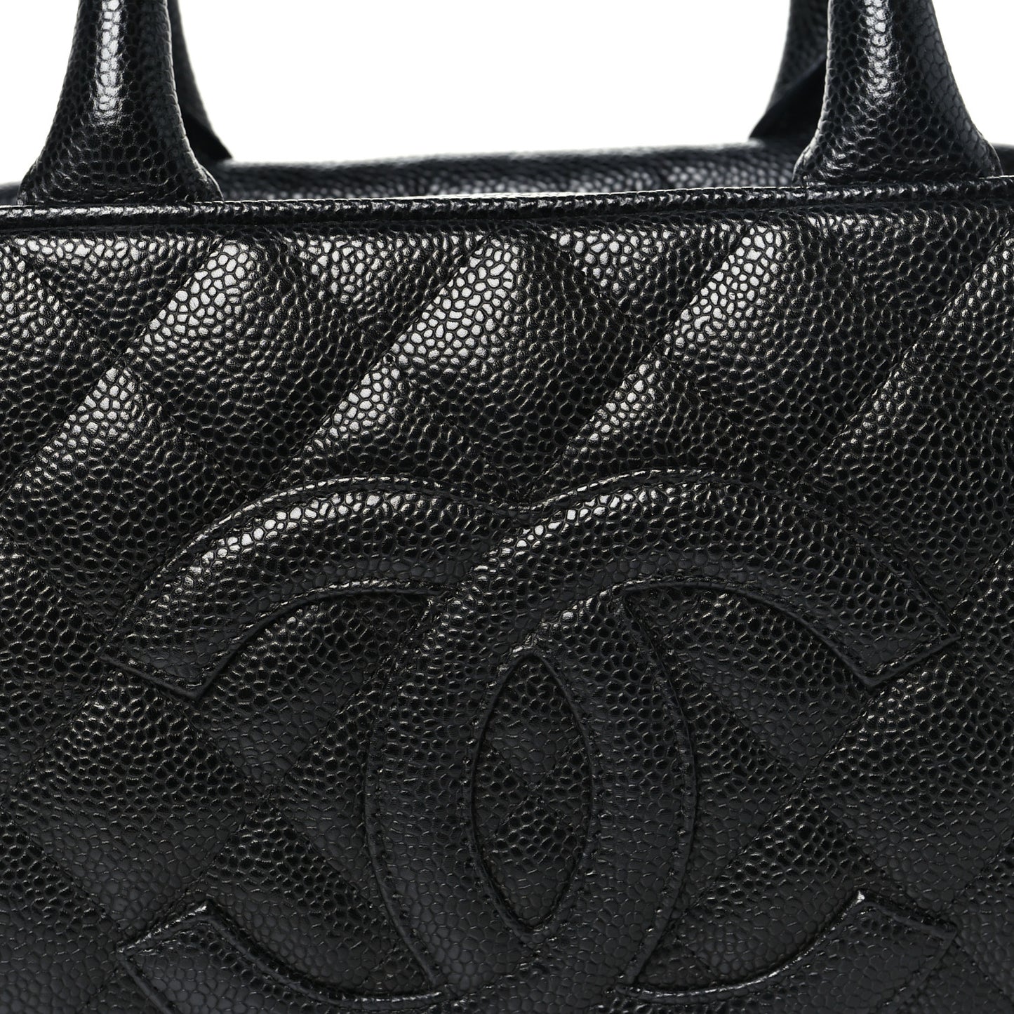 Caviar Quilted Small Bowler Black