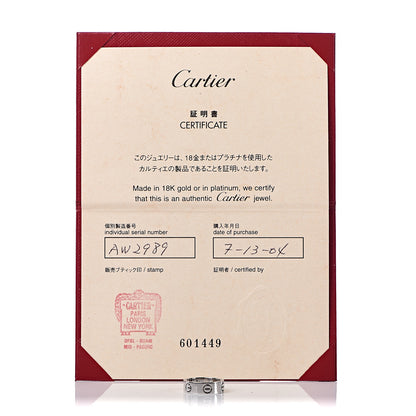 Cartier 18K White Gold 5.5mm LOVE Ring 49 4.75 5 of 5