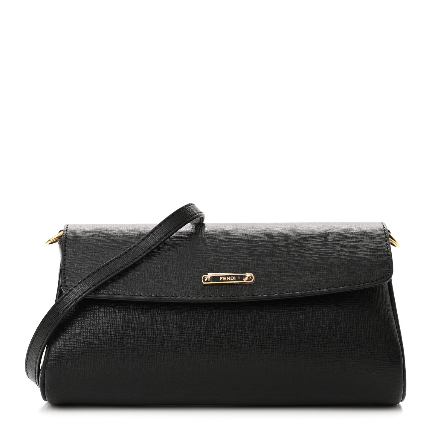 Vitello Elite Flap Crossbody Bag Black
