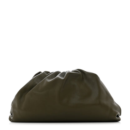Bottega Veneta Smooth Butter Calf The Pouch Oversized Clutch Kaki Fondent 1 of 9