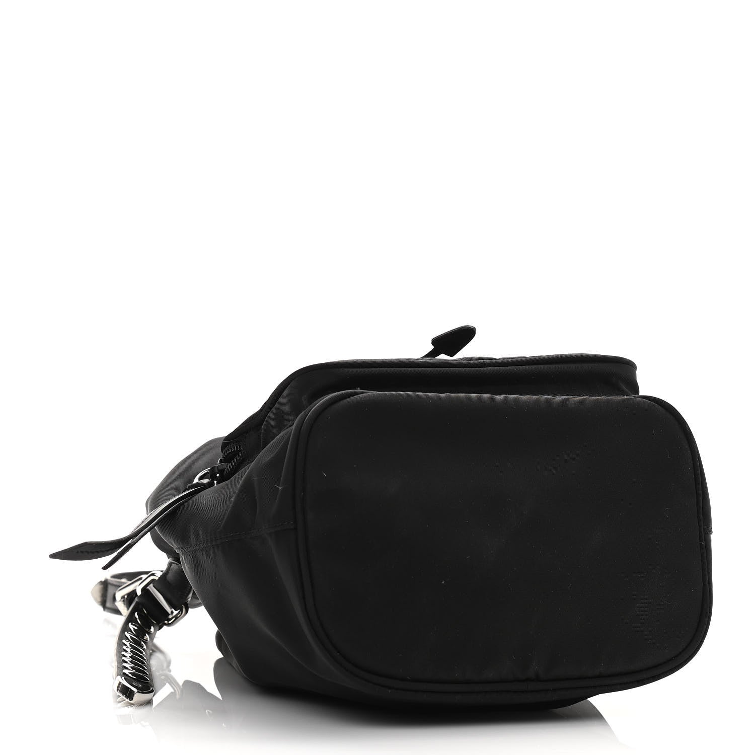 Prada Tessuto Nylon Studded New Vela Mini Bucket Crossbody Bag Black 3 of 9