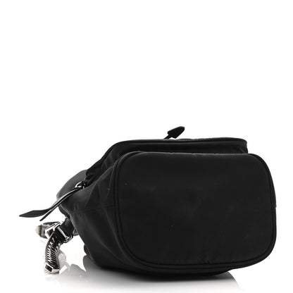 Prada Tessuto Nylon Studded New Vela Mini Bucket Crossbody Bag Black 3 of 9